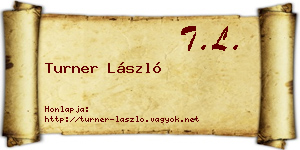 Turner László névjegykártya